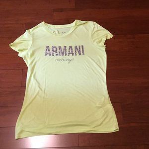 ARMANI EXCHANGE LOGO TSHIRT LIME GREEN SIZE M